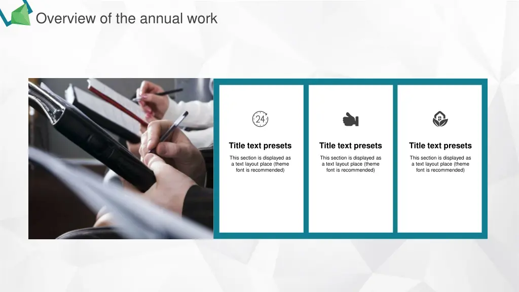 overview of the annual work 4