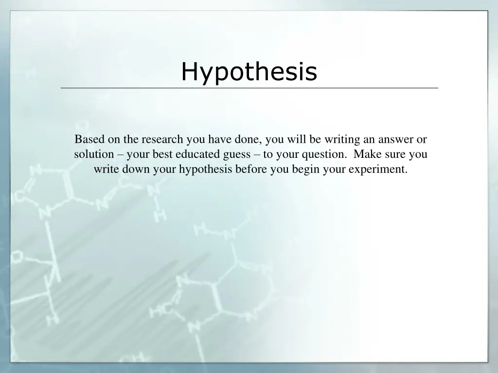 hypothesis