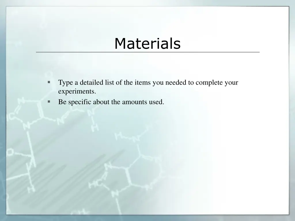 materials