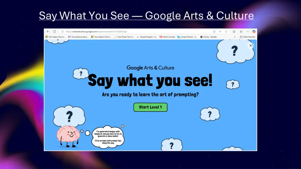 say what you see google arts culture