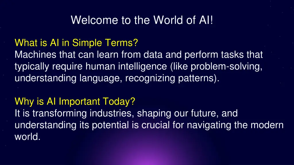 welcome to the world of ai