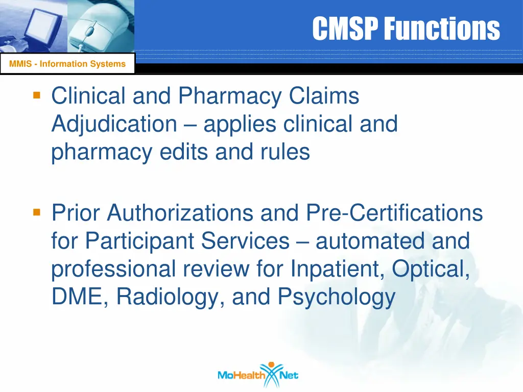 cmsp functions