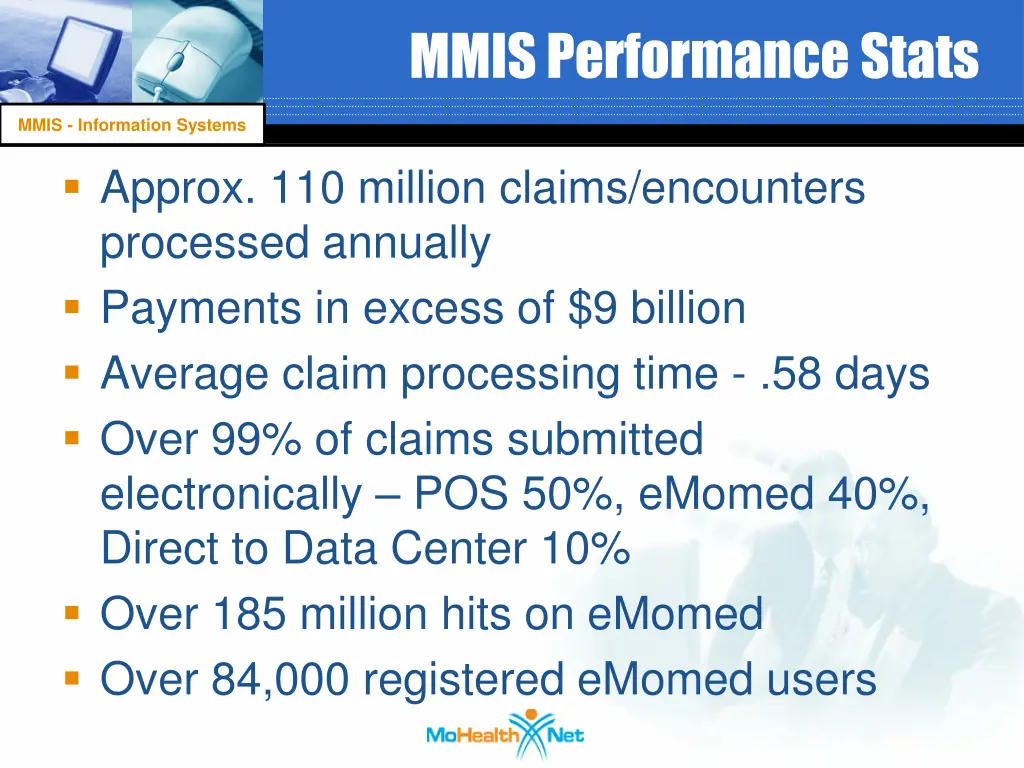 mmis performance stats