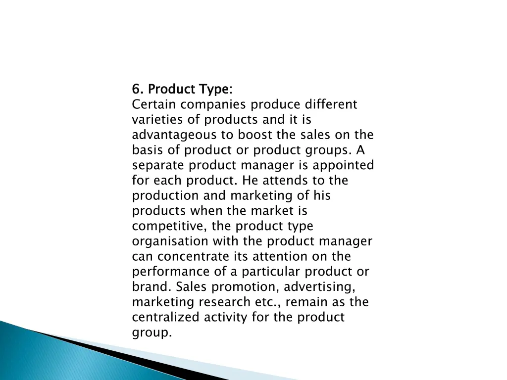 6 product type certain companies produce