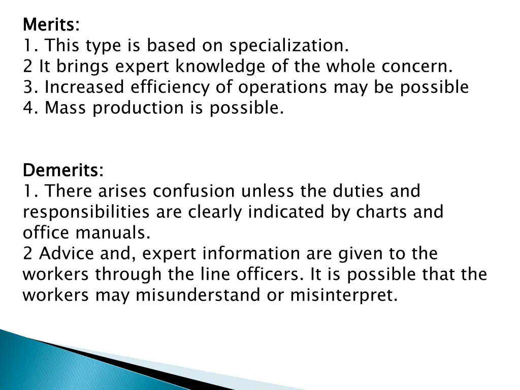 merits 1 this type is based on specialization