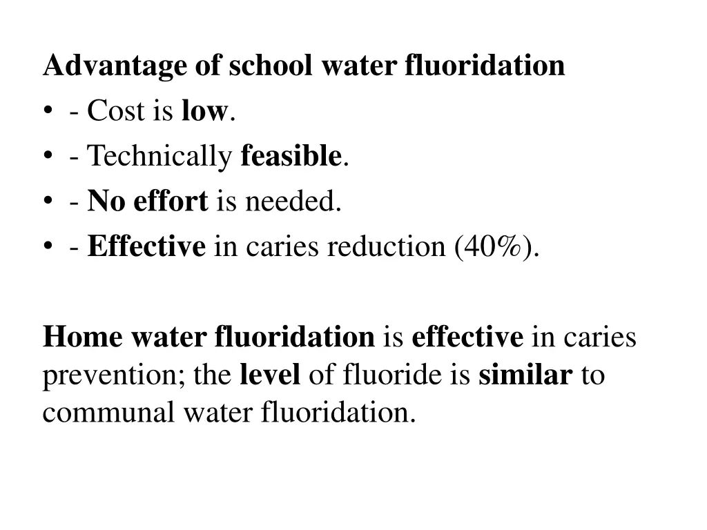 advantage of school water fluoridation cost