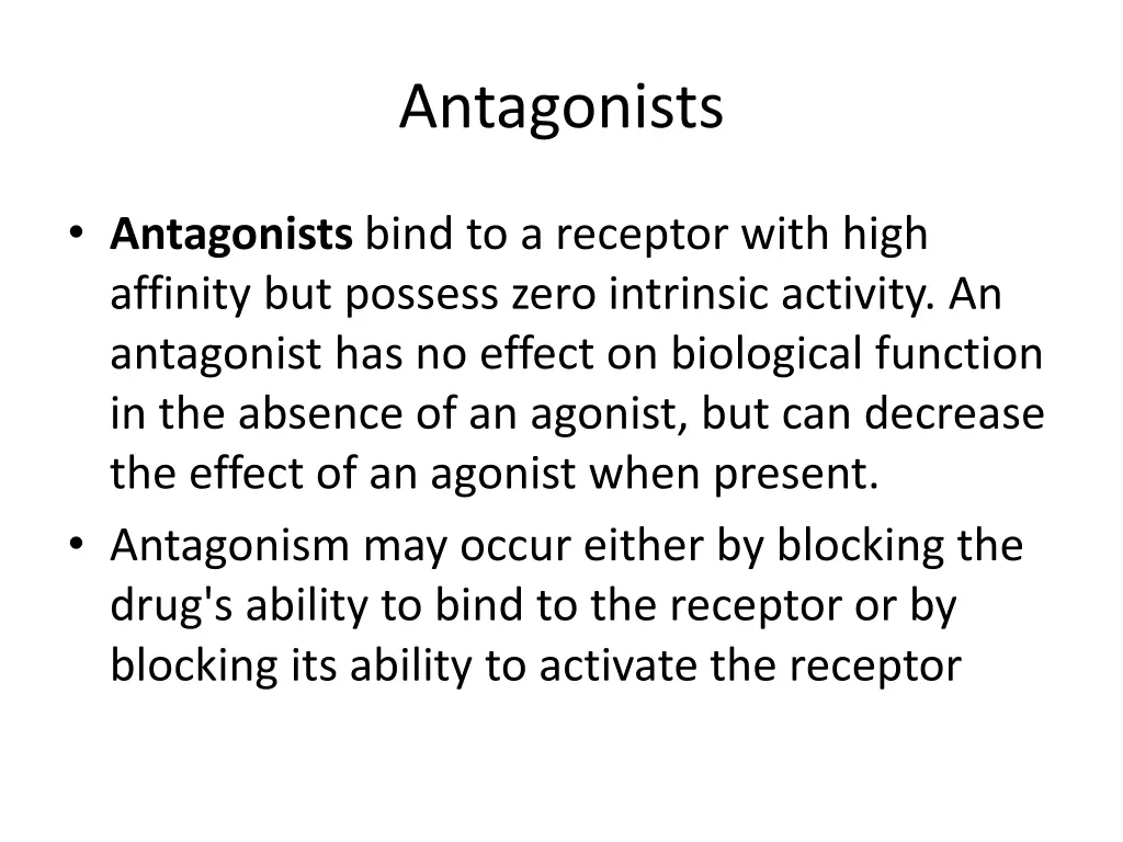 antagonists