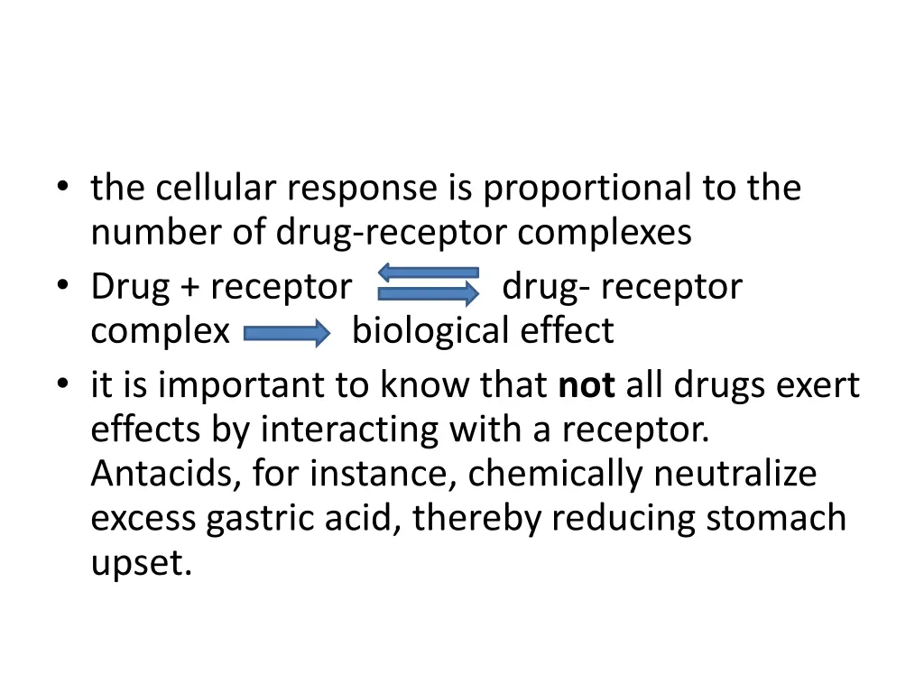 the cellular response is proportional