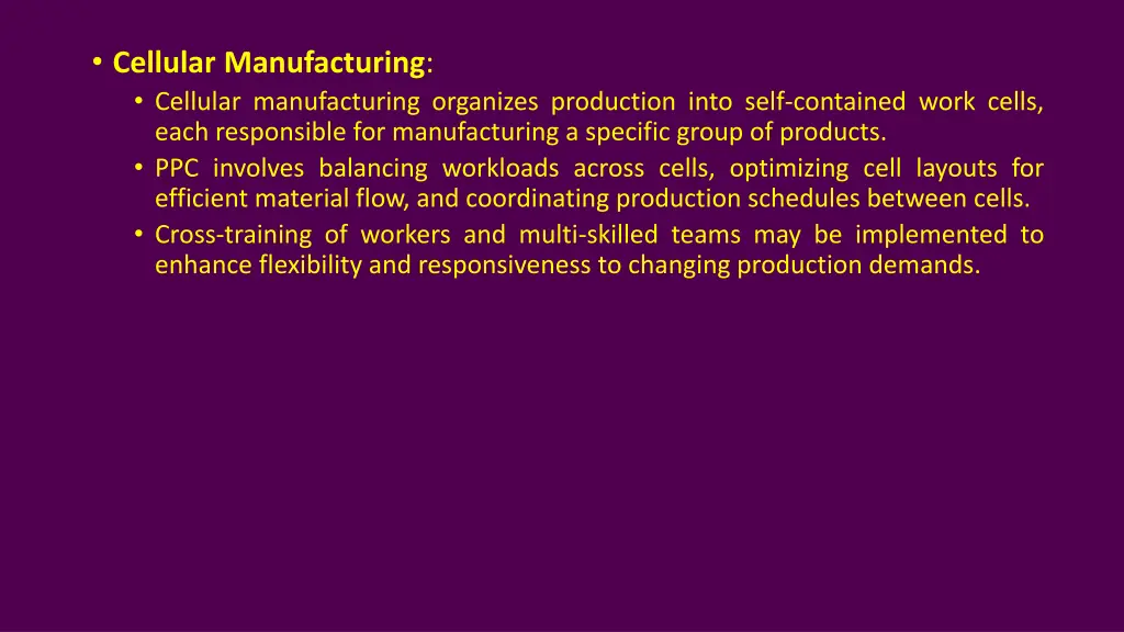 cellular manufacturing cellular manufacturing