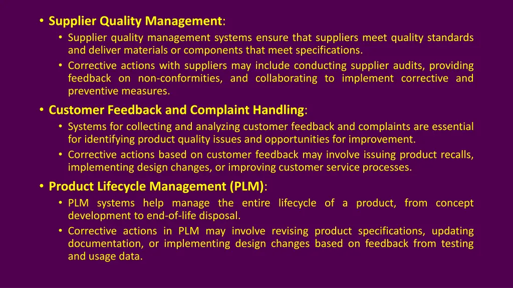supplier quality management supplier quality