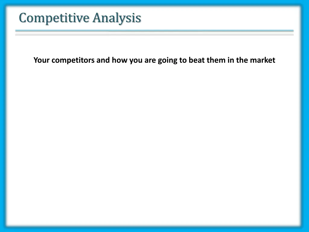 competitive analysis