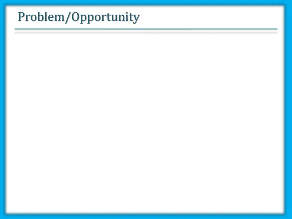 problem opportunity