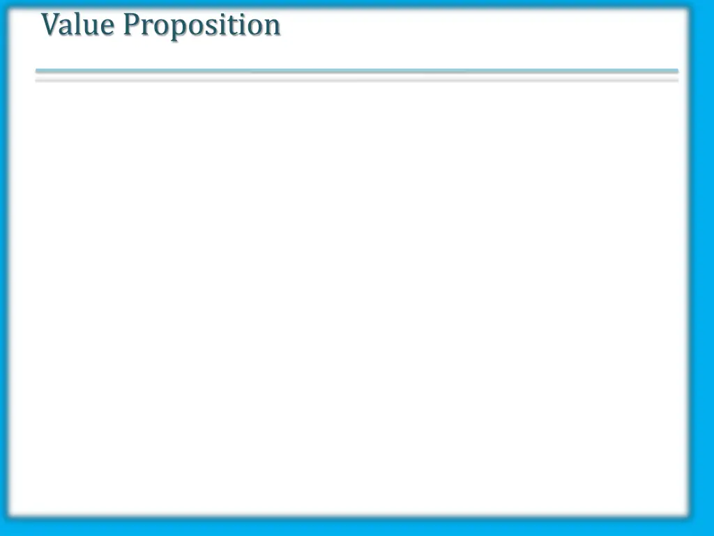 value proposition