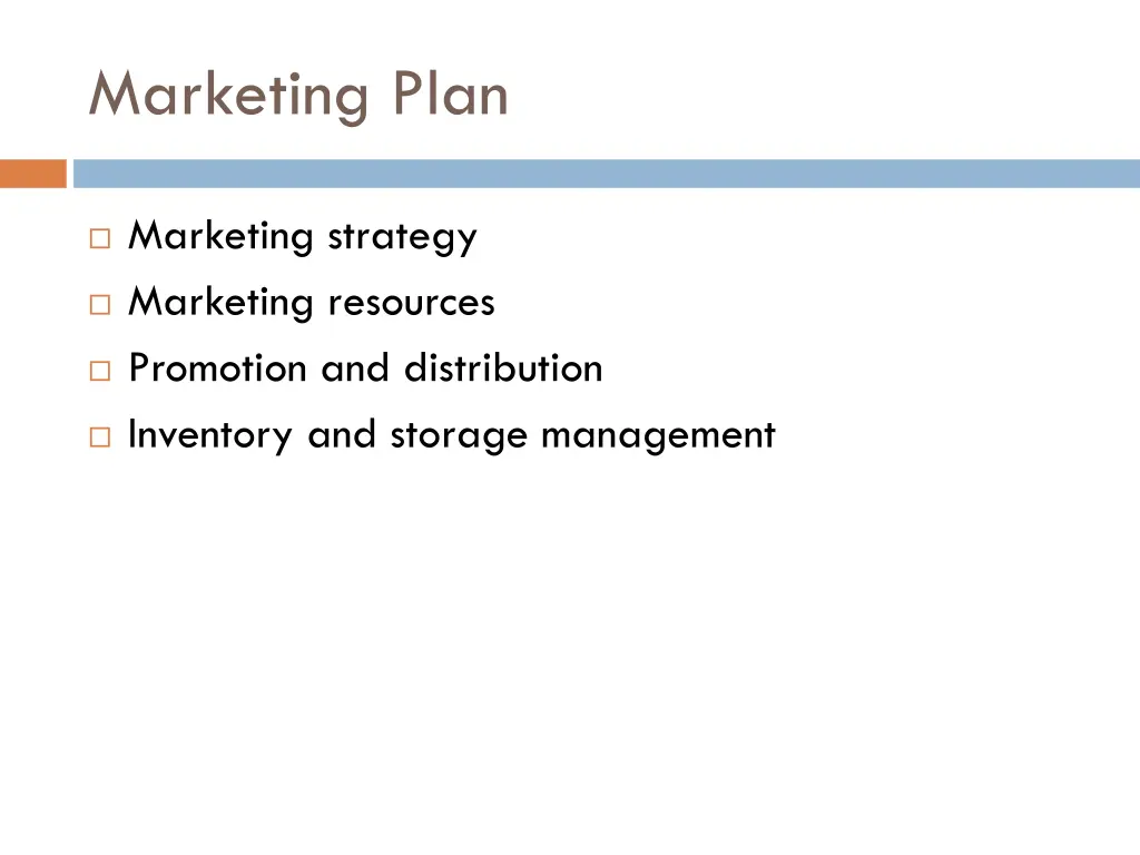 marketing plan