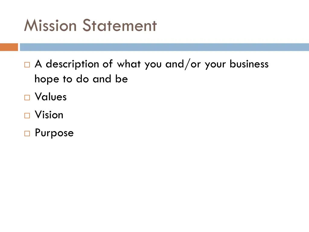 mission statement