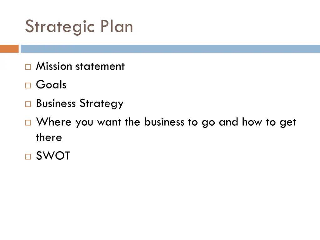 strategic plan