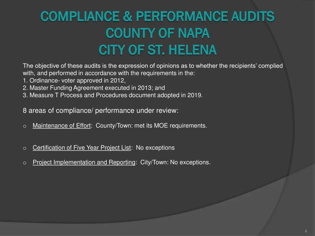 compliance compliance performance audits