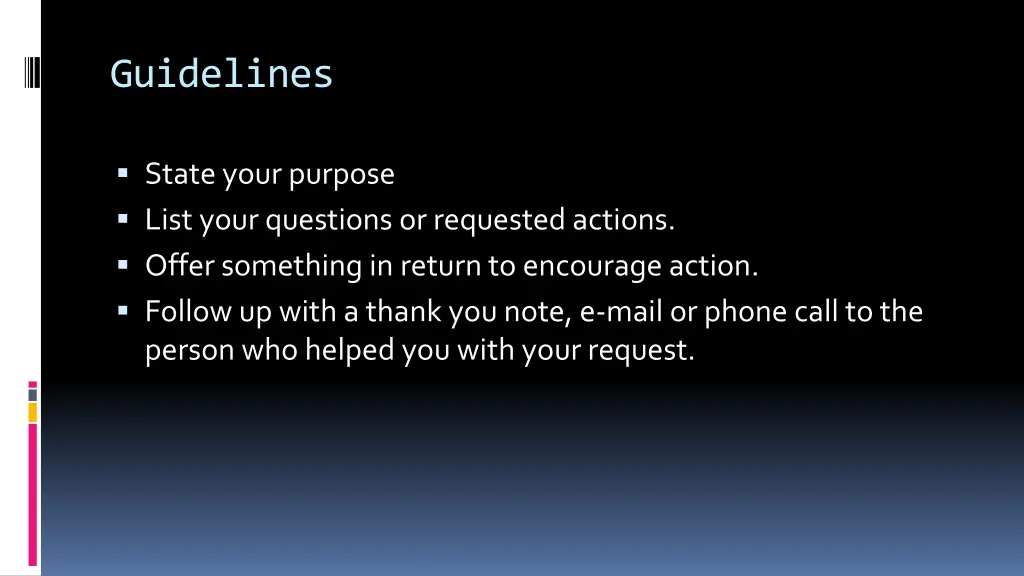 guidelines