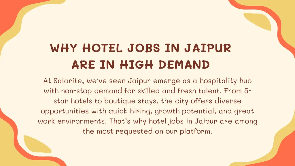 why hotel jobs in jaipur are in high demand