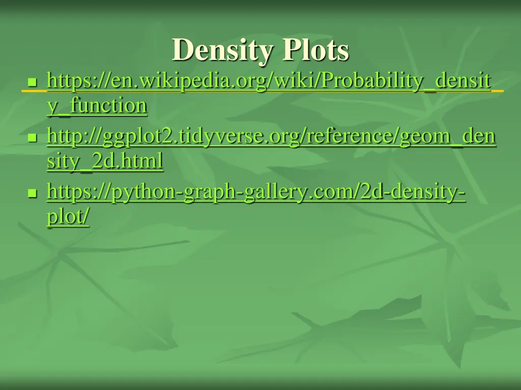 density plots