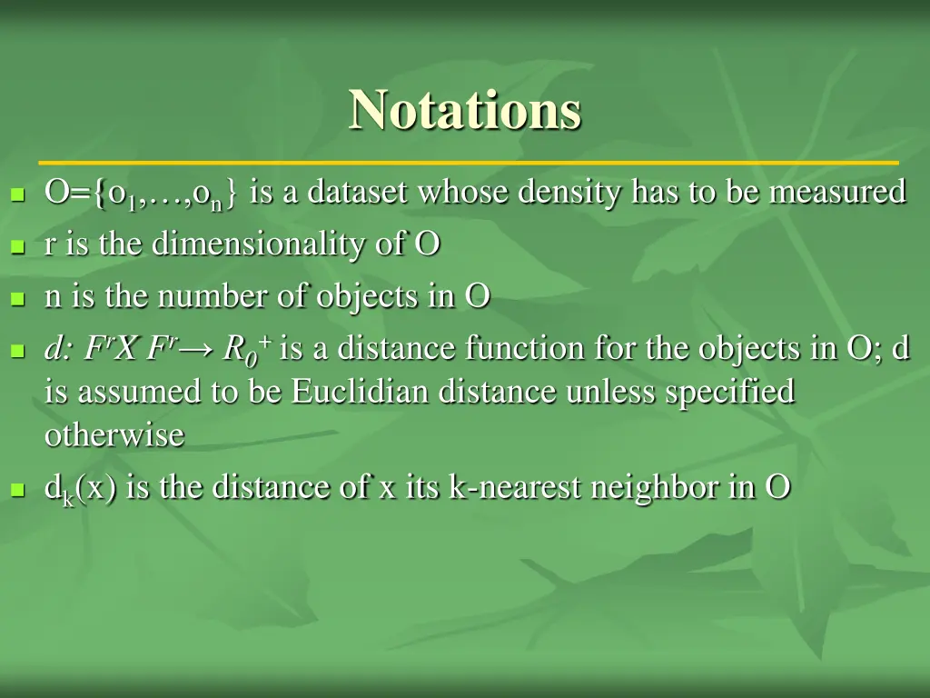 notations