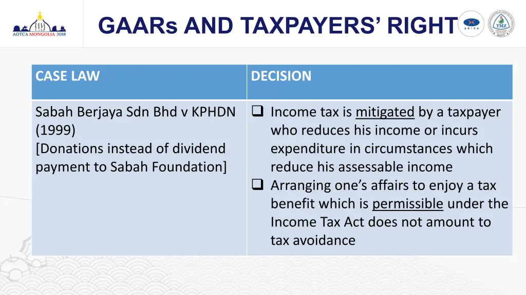 gaars and taxpayers right 8