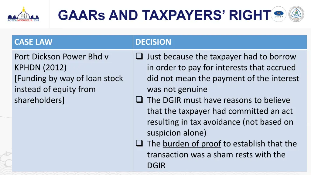 gaars and taxpayers right 9