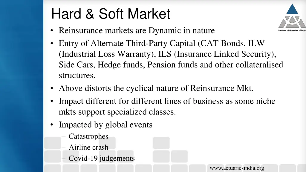 hard soft market reinsurance markets are dynamic