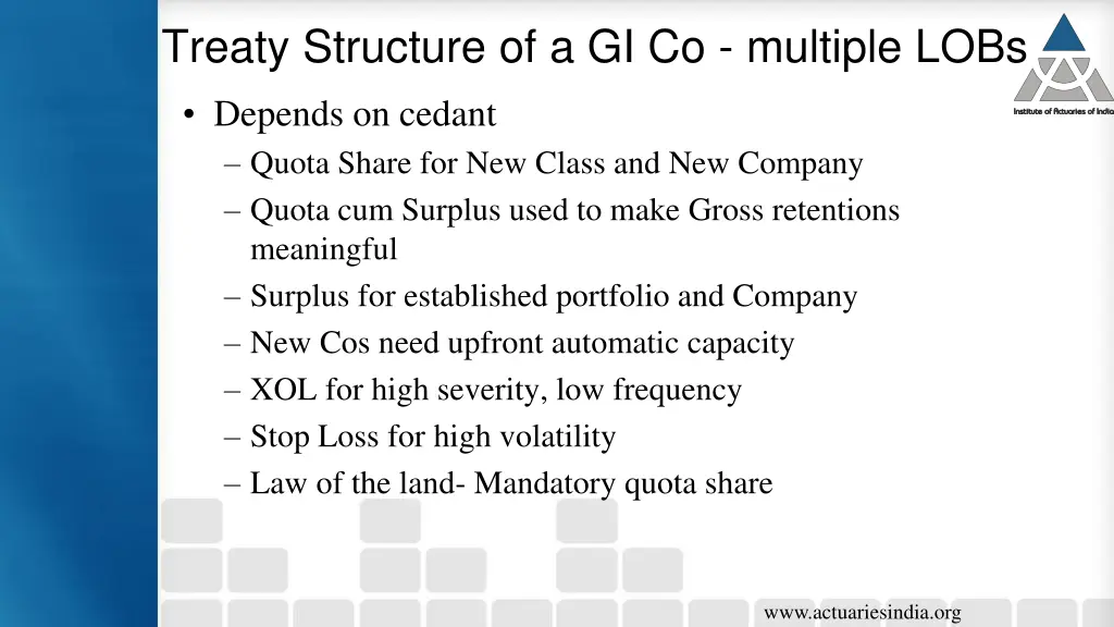 treaty structure of a gi co multiple lobs