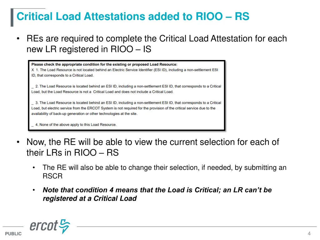 critical load attestations added to rioo rs