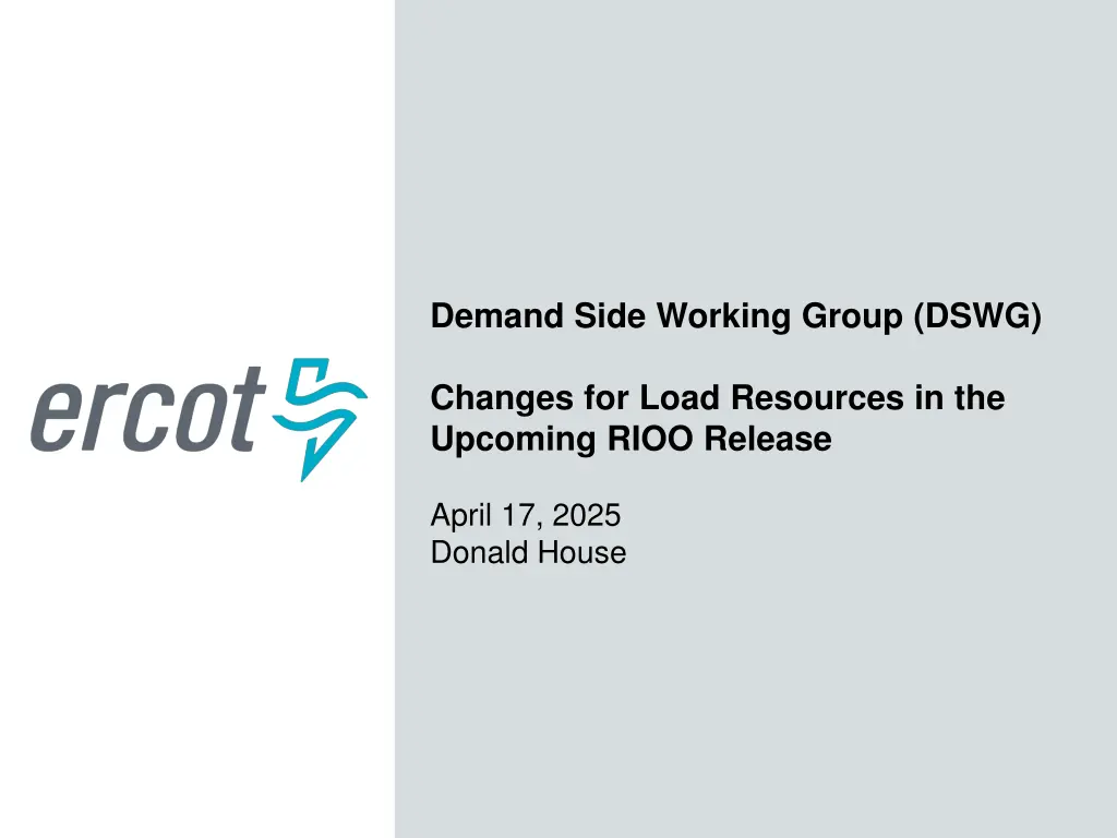 demand side working group dswg