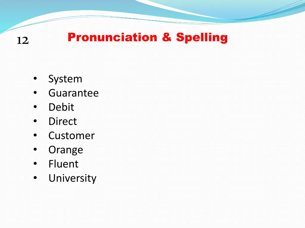 pronunciation spelling 1