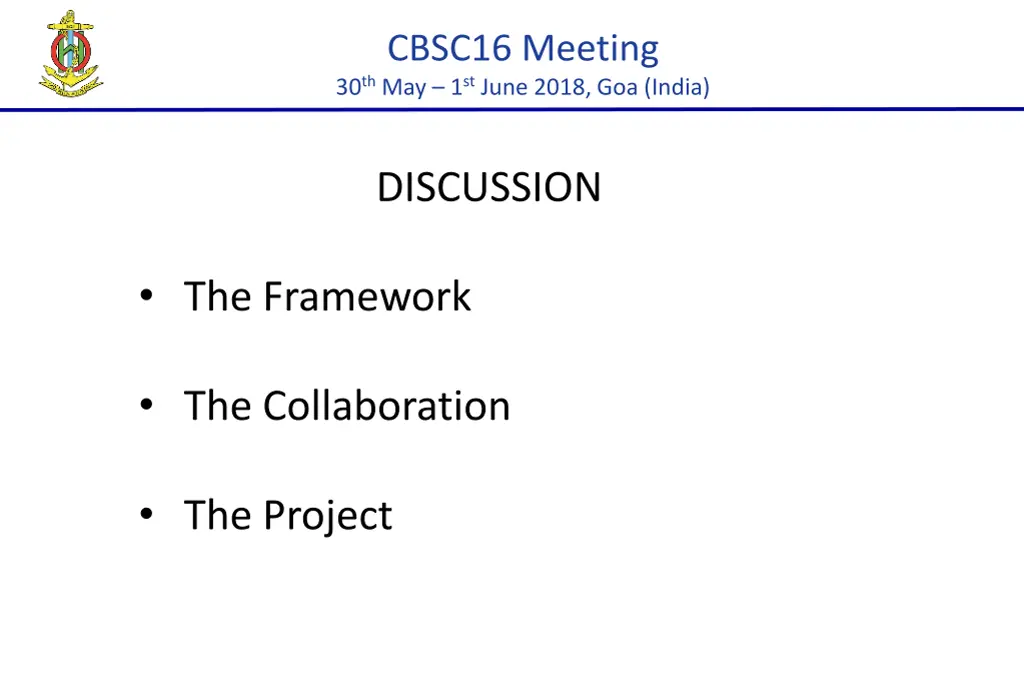 cbsc16 meeting 30 th may 1 st june 2018 goa india 1