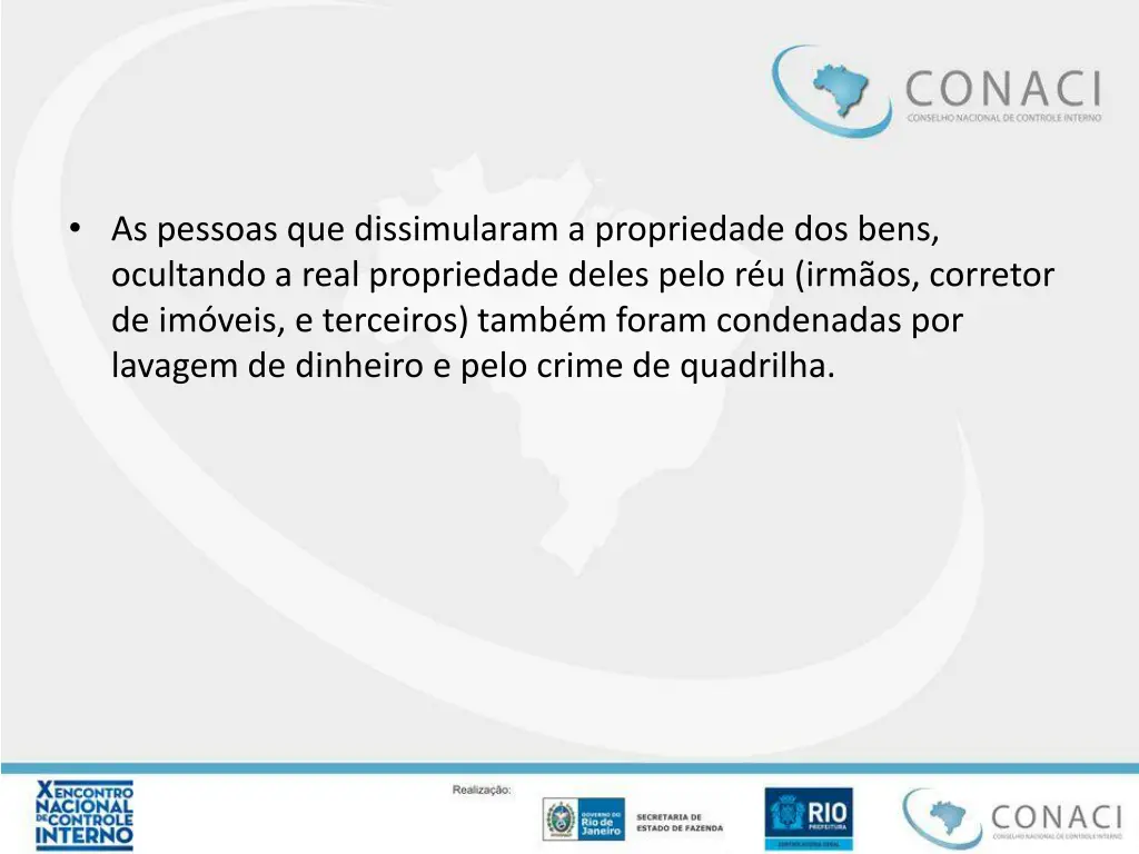 as pessoas que dissimularam a propriedade