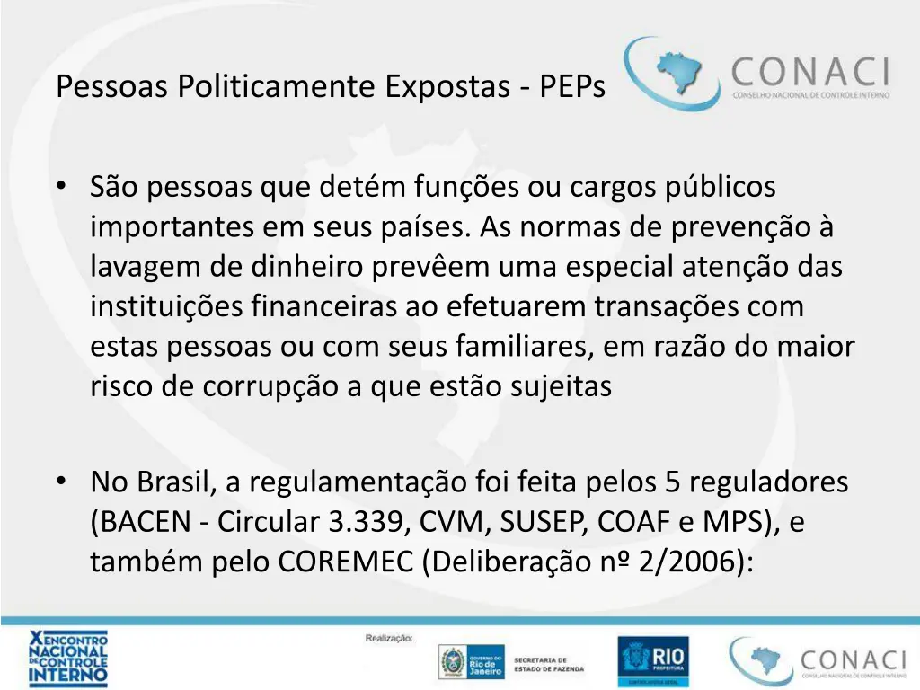 pessoas politicamente expostas peps