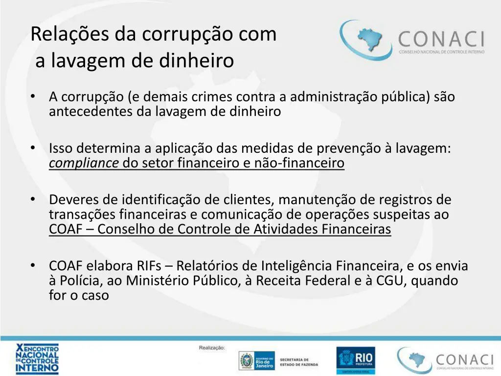rela es da corrup o com a lavagem de dinheiro