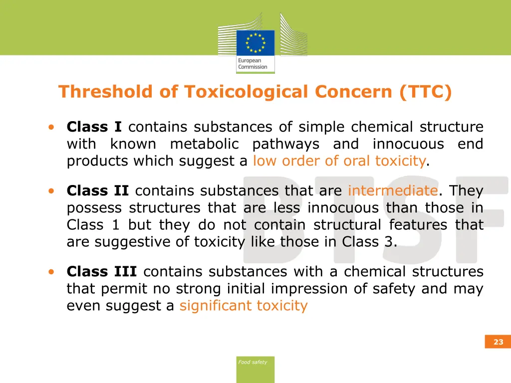 threshold of toxicological concern ttc