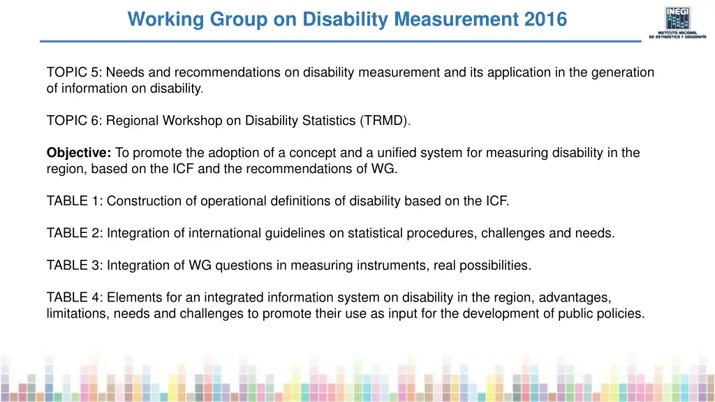 working group on disability measurement 2016 2