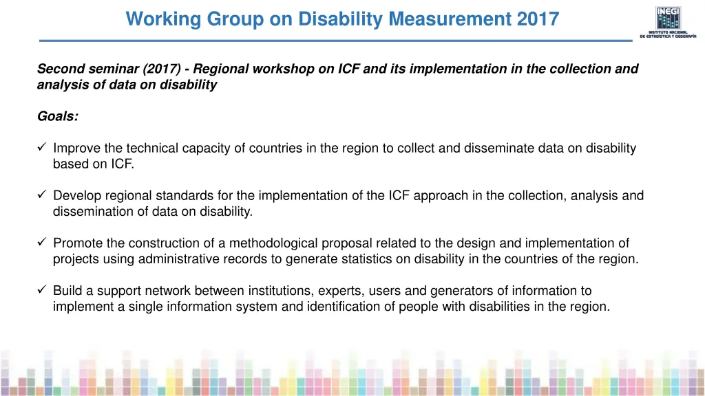 working group on disability measurement 2017