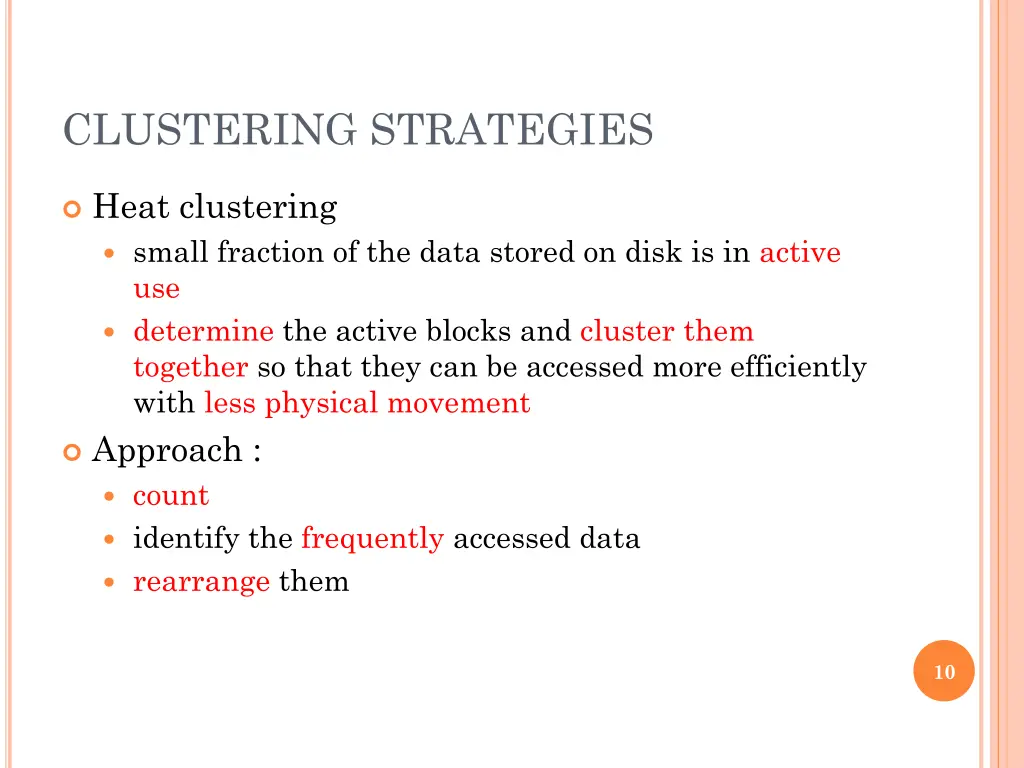 clustering strategies 1