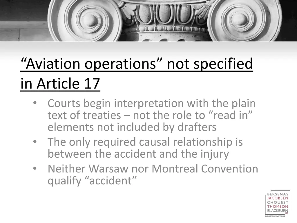 aviation operations not specified in article