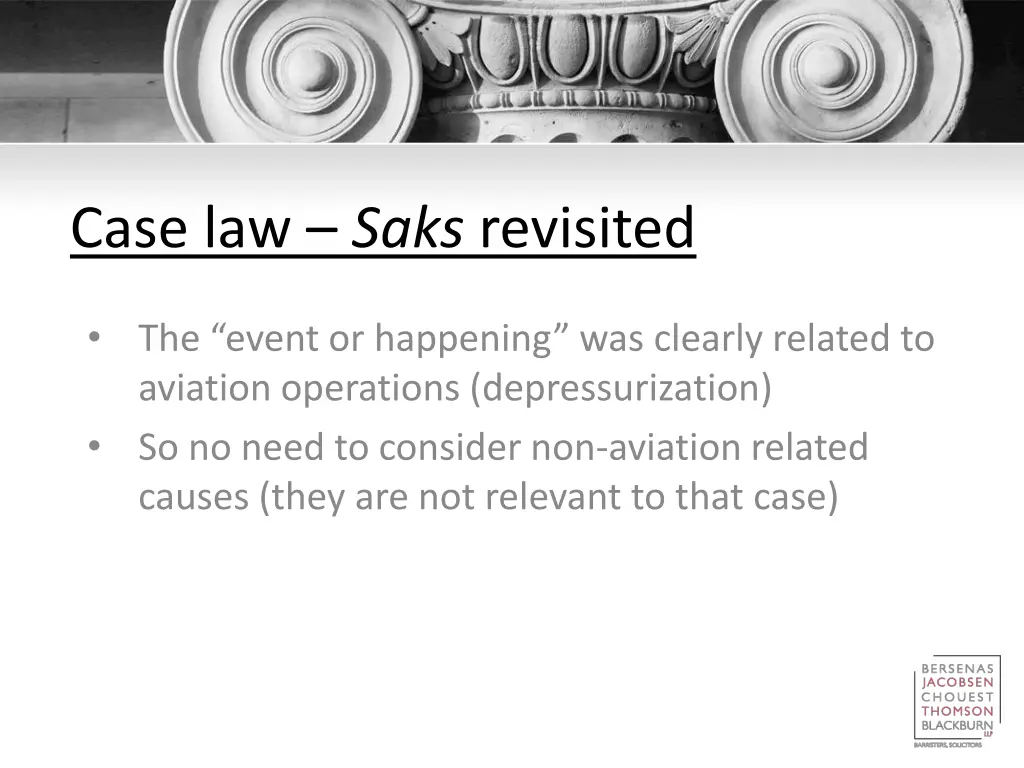 case law saks revisited