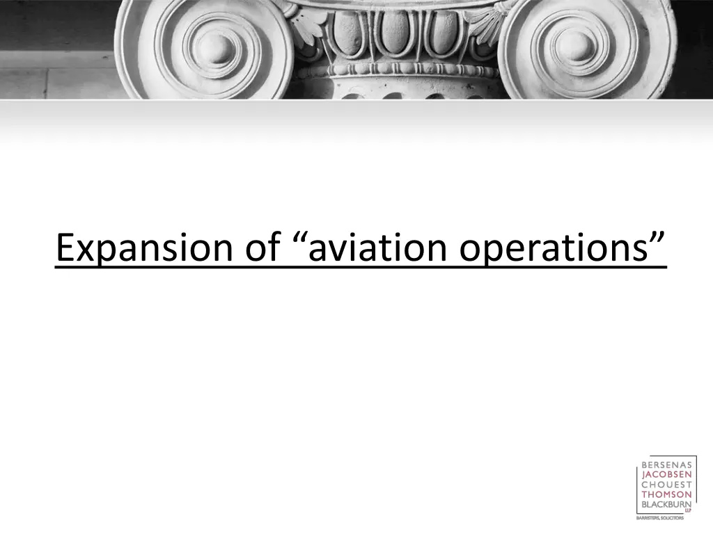 expansion of aviation operations