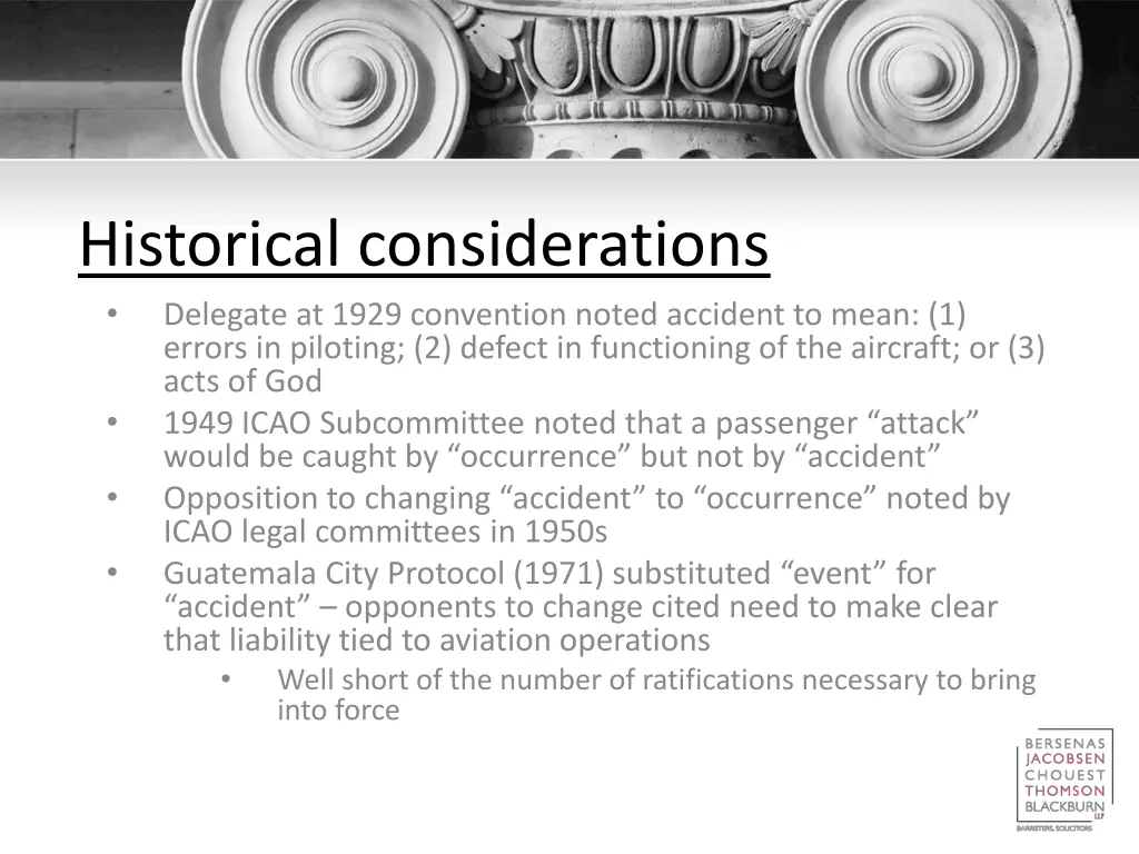 historical considerations delegate at 1929