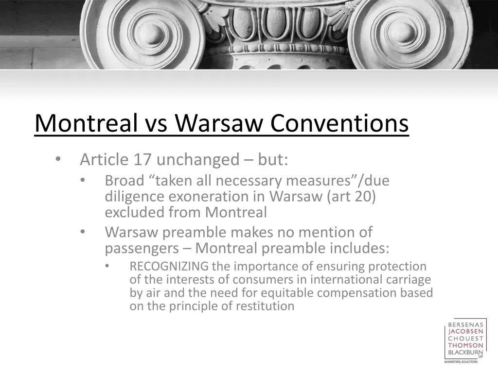 montreal vs warsaw conventions