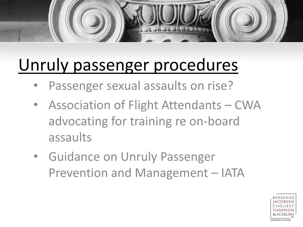 unruly passenger procedures passenger sexual