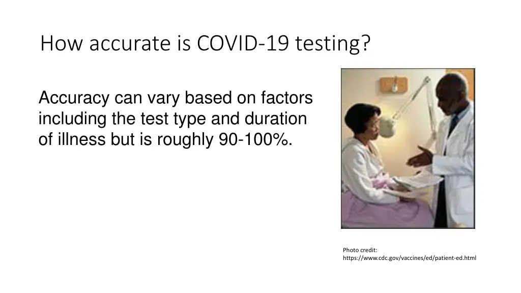 how accurate is covid 19 testing