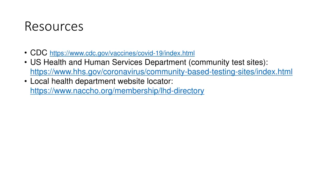 resources