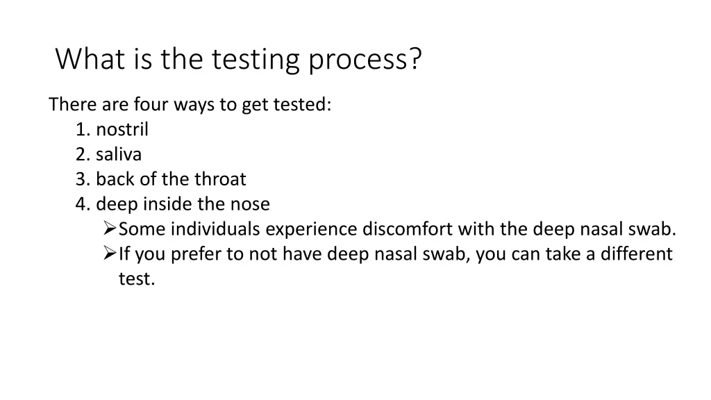 what is the testing process