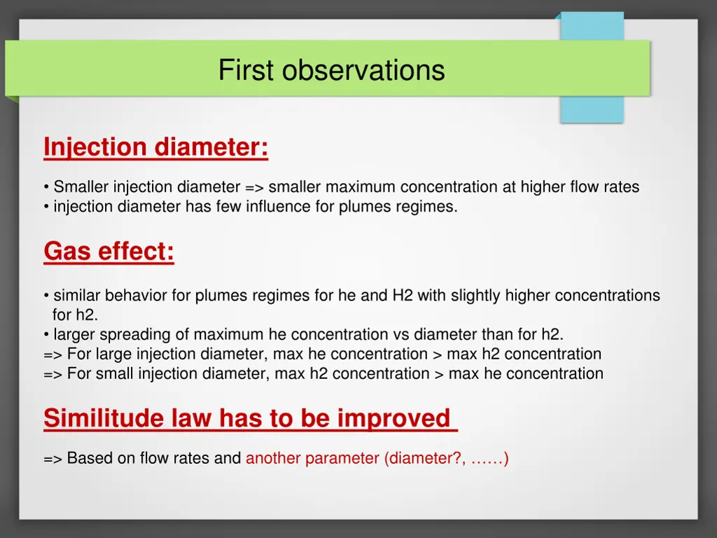 first observations